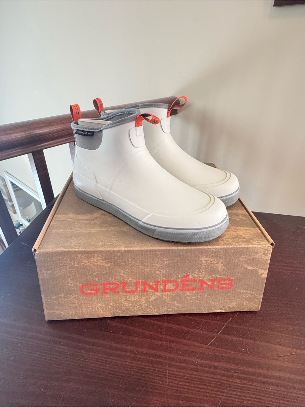 Grundens Deck Boss White Squall fishing rubber Boat Boots Men's size 11 - Picture 4 of 13